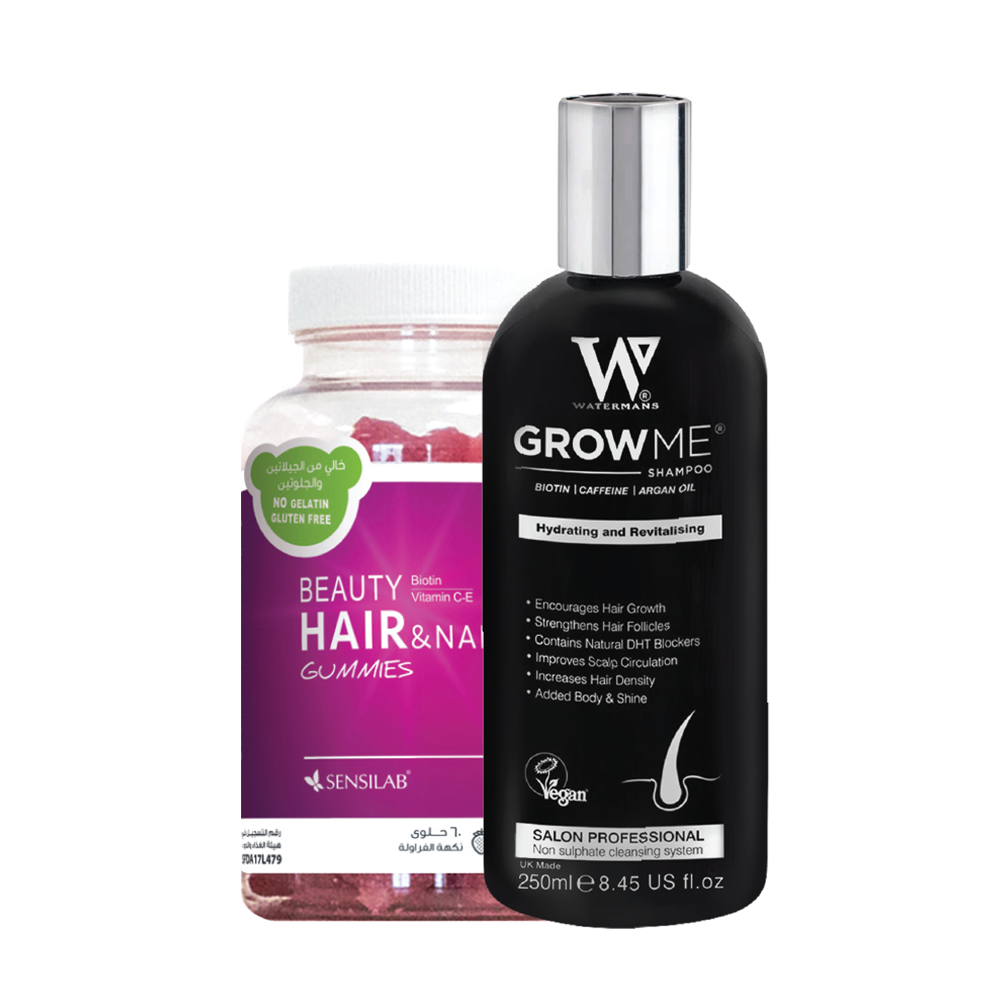 Hair Thickening and Growth Kit - GrowMe Shampoo + Beauty Gummies