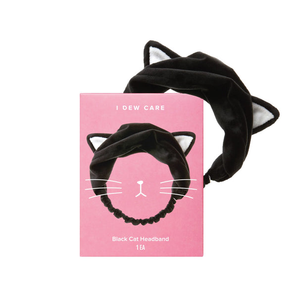 I Dew Care Black Cat Headband