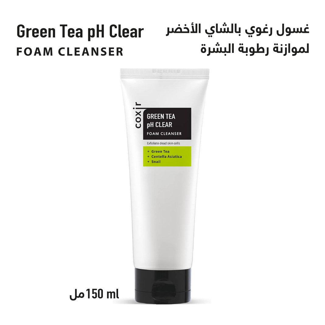 Coxir Green Tea pH Clear Foam Cleanser - 150 ml