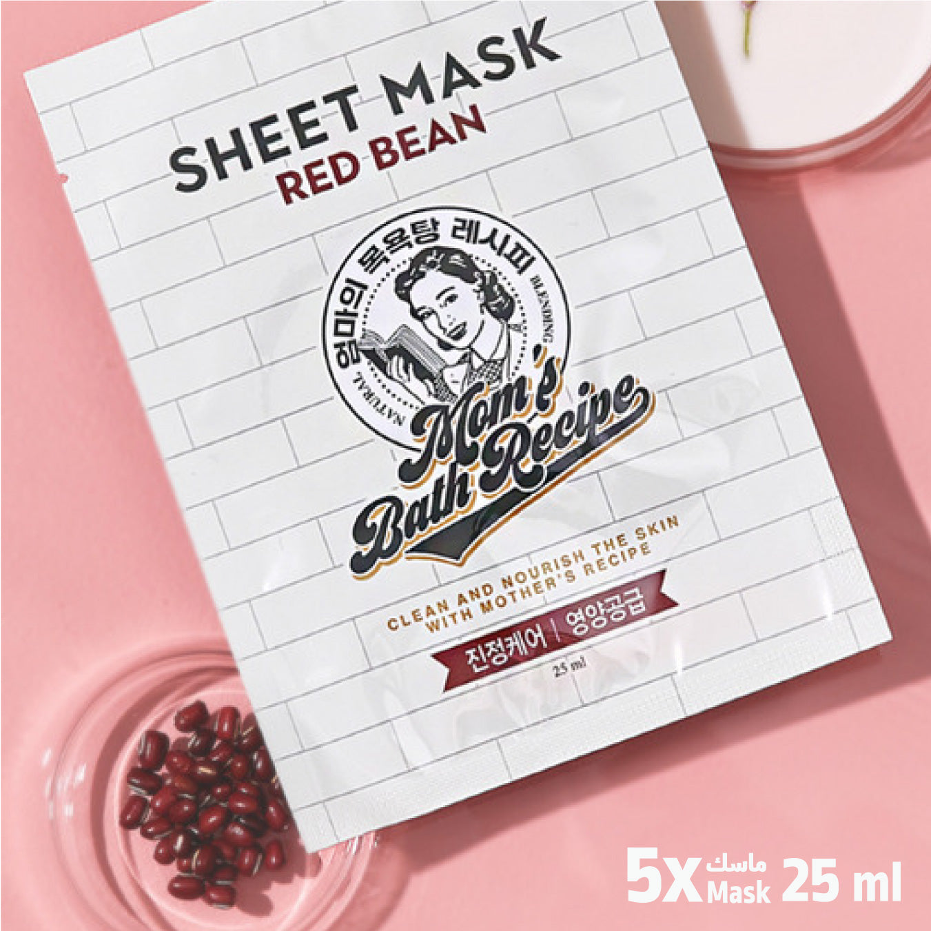 Mom's Bath - Red Bean Sheet Mask - 1 Sheet