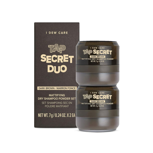 I Dew Care Tap Secret Duo Dark Brown Mattifying Dry Shampoo Powder