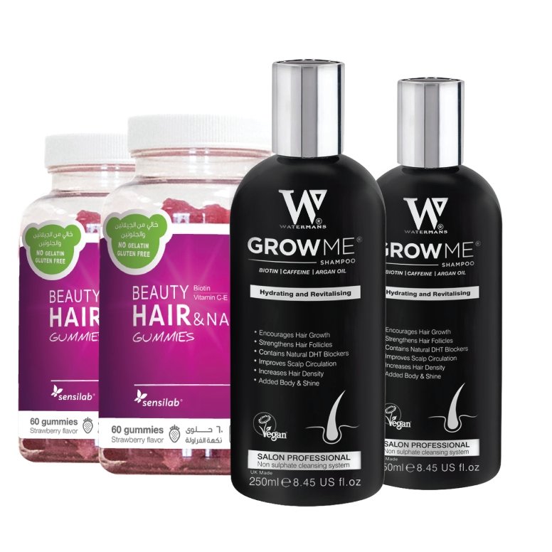 2 Months Hair Care Bundle - Beauty Gummies + Grow Me Shampoo