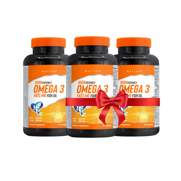 Holista Omega-3 Capsules - Fish Oil (80 Softgels)