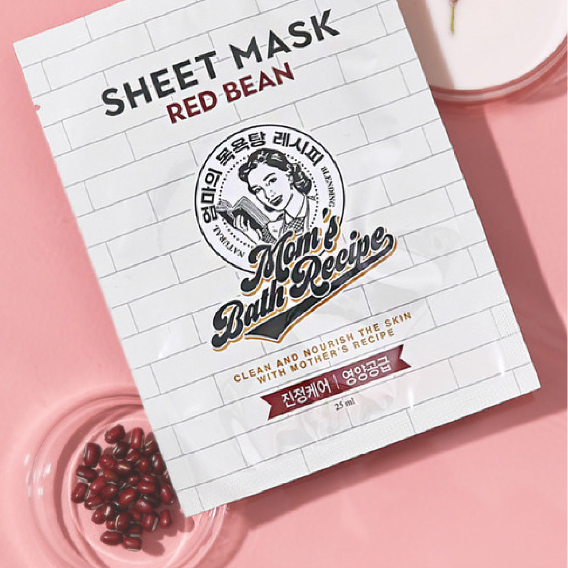 Mom's Bath - Red Bean Sheet Mask - 1 Sheet